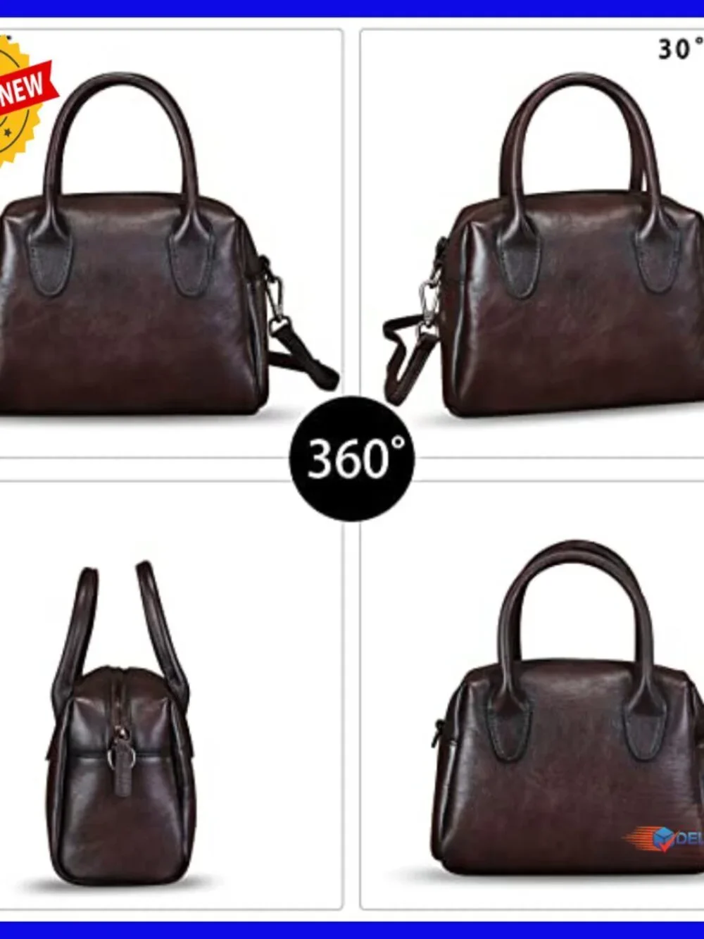 Genuine Leather Hobo Satchel Crossbody Shoulder Bag Handmade Vintage